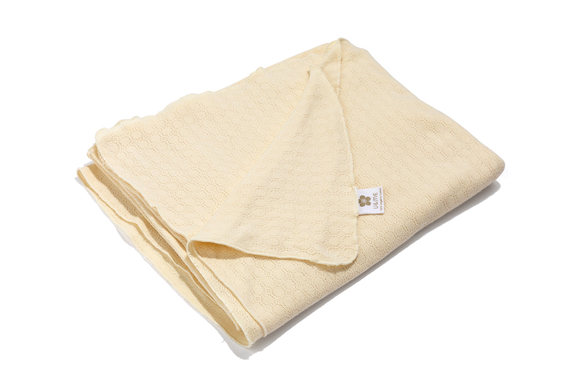 organic cotton swaddle blanket - pointelle